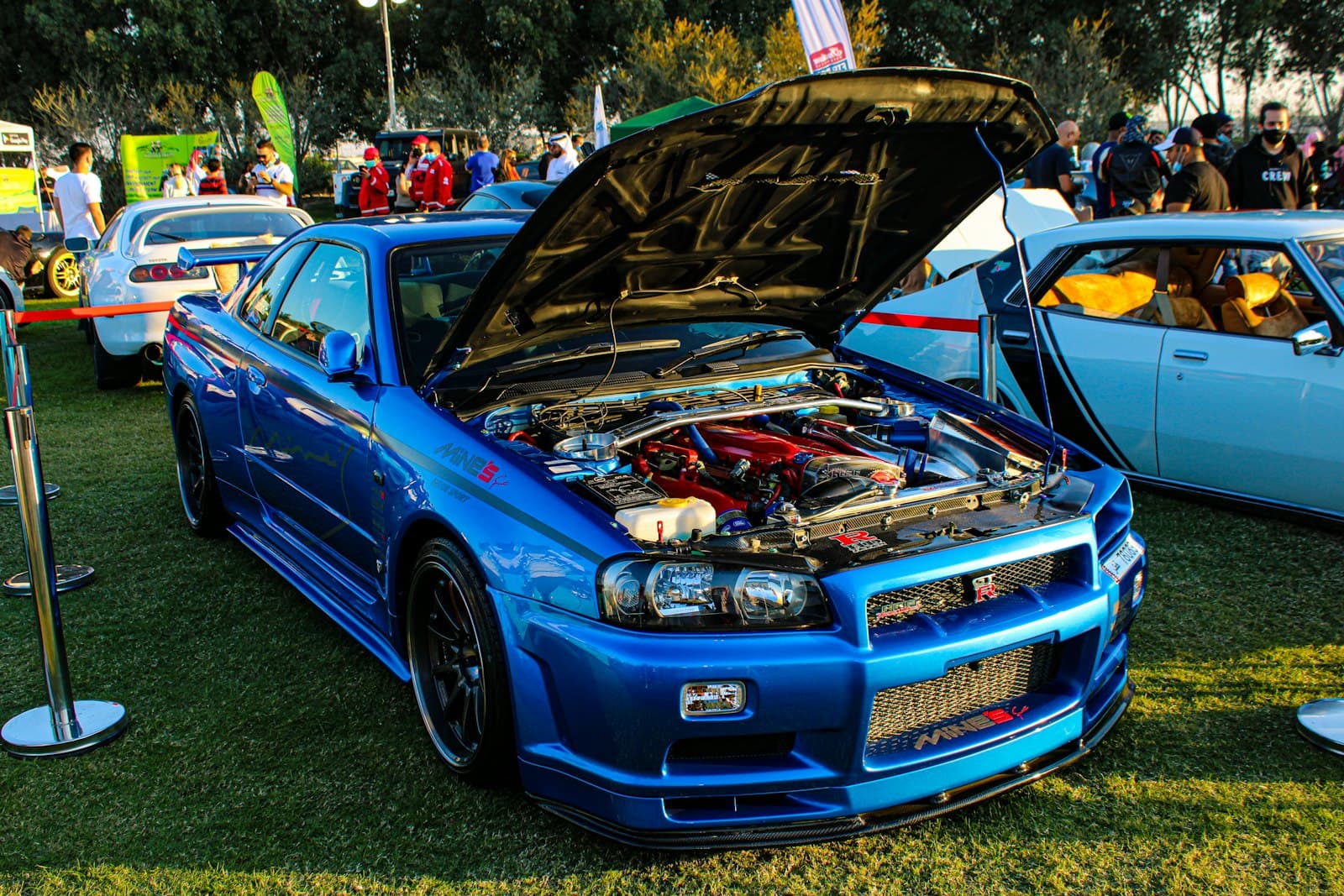 Nissan Skyline GT-R with the bonnet open